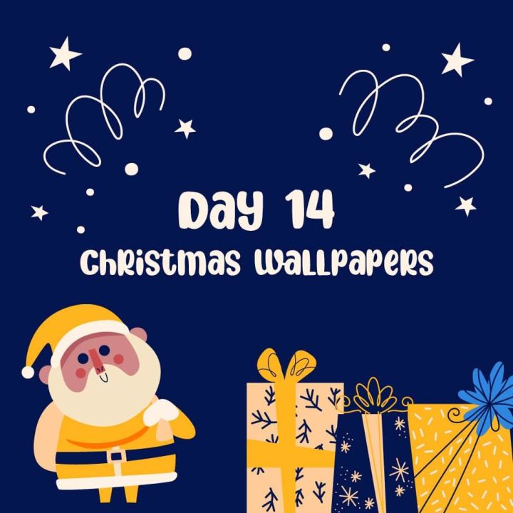 Day 14: Christmas Wallpapers - Blue Orange